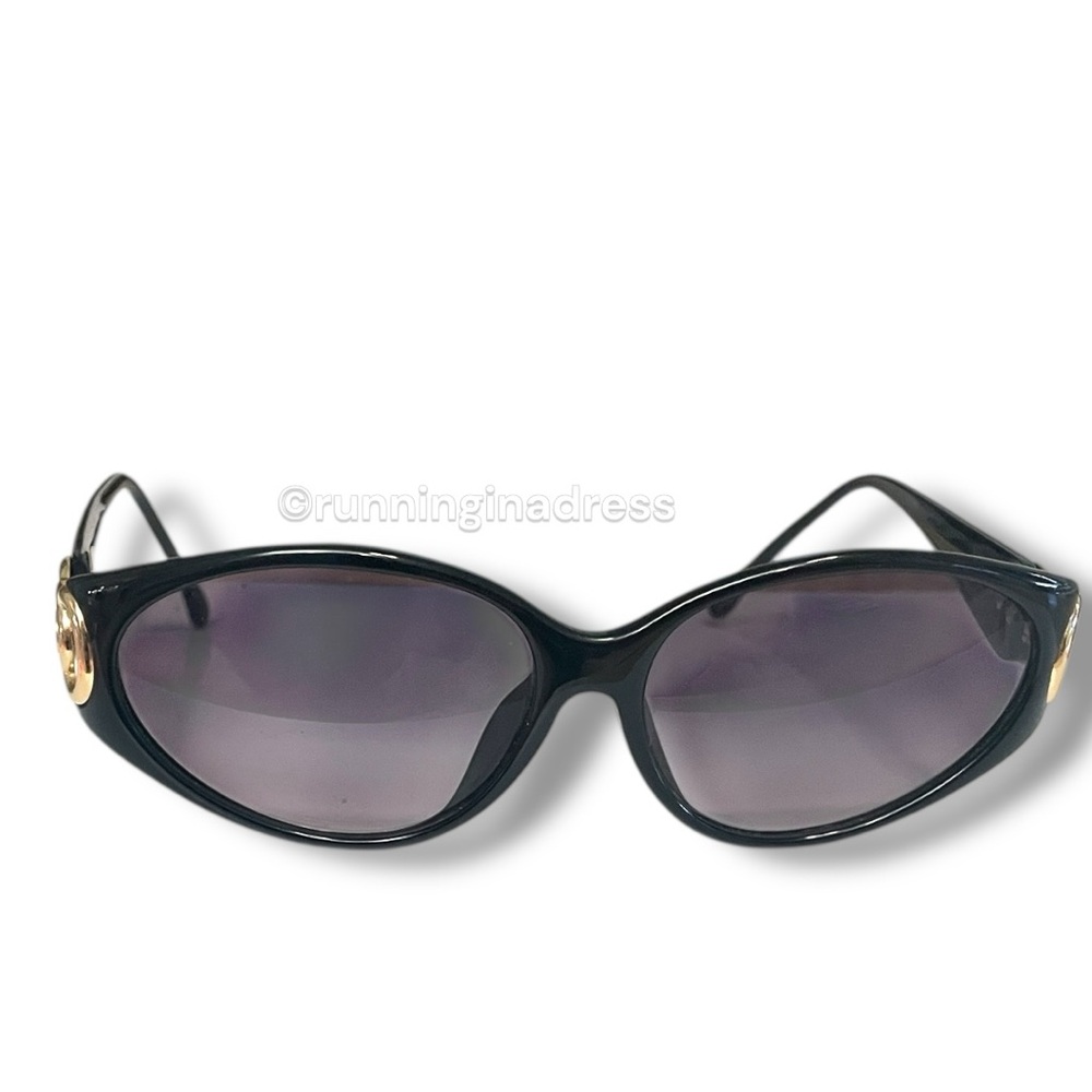 Vintage Christian Dior Black & Gold CD Logo Sunglasses 2851A - Picture 10 of 15